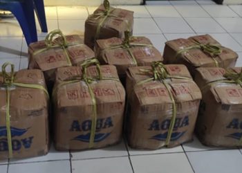 Penyelundupan Ratusan Liter Miras Cap Tikus ke Sorong Digagalkan Polsek KPS Bitung