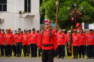 Ivan Pioh Komandan Panji Yosua Rayon Bitung Menjadi Pemimpin Apel